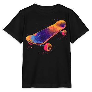 Skateboard Illustration - Stanley/Stella Kinder T-Shirt MINI CREATOR  - Schwarz - Vorne - Mikhail (115cm)