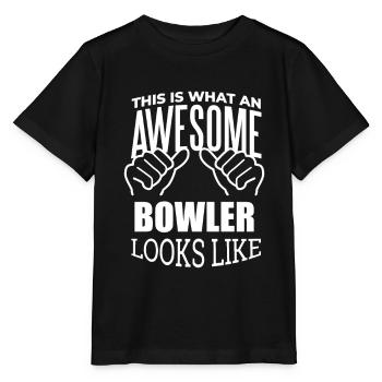 Bowling Bowling Bowling - T-shirt bio MINI CREATOR Stanley/Stella Enfant - noir - Devant - Mikhail (115cm)