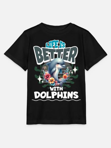 Delfin - Stanley/Stella Kinder T-Shirt MINI CREATOR - Schwarz