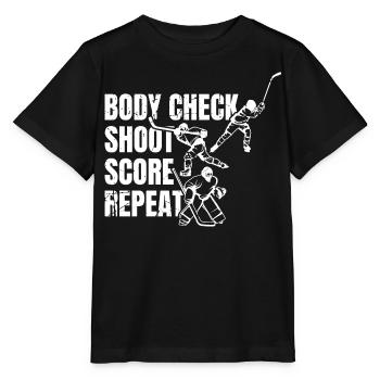 Répétition du score de tir au corps - T-shirt bio MINI CREATOR Stanley/Stella Enfant - noir - Devant - Mikhail (115cm)