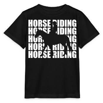 Horse Riding - Stanley/Stella MINI CREATOR Kids’ T-Shirt - black - Front - Mikhail (115cm)