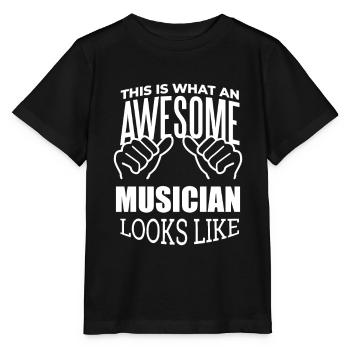 musicien - T-shirt bio MINI CREATOR Stanley/Stella Enfant - noir - Devant - Mikhail (115cm)