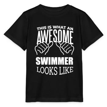 Swimmer - Stanley/Stella MINI CREATOR Kids’ T-Shirt - black - Front - Mikhail (115cm)