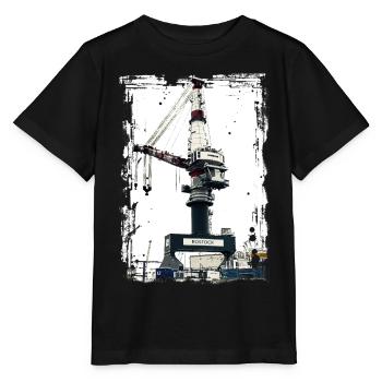 Rostock Port Liebherrr Crane - Stanley/Stella MINI CREATOR Kids’ T-Shirt - black - Front - Mikhail (115cm)
