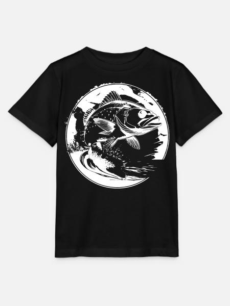 Fisch Grafik - Stanley/Stella Kinder T-Shirt MINI CREATOR - Schwarz