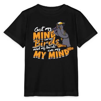 Ornithologe Vogelbeobachtung - Stanley/Stella Kinder T-Shirt MINI CREATOR  - Schwarz - Vorne - Mikhail (115cm)
