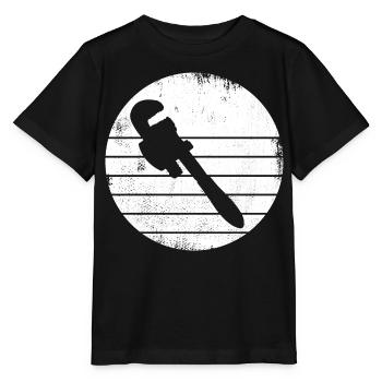 Pipe Wrench Drawing - Stanley/Stella MINI CREATOR Kids’ T-Shirt - black - Front - Mikhail (115cm)