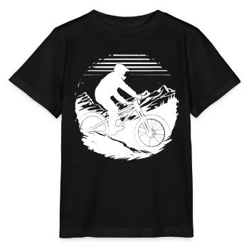 Dessin de vététiste - T-shirt bio MINI CREATOR Stanley/Stella Enfant - noir - Devant - Mikhail (115cm)