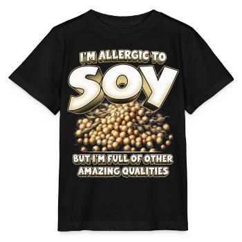 Allergie au soja - T-shirt bio MINI CREATOR Stanley/Stella Enfant - noir - Devant - Mikhail (115cm)