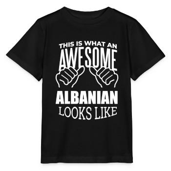 Albanie - T-shirt bio MINI CREATOR Stanley/Stella Enfant - noir - Devant - Mikhail (115cm)