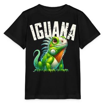 Iguana - Stanley/Stella MINI CREATOR Kids’ T-Shirt - black - Front - Mikhail (115cm)