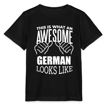 Allemagne, Allemagne, Allemagne - T-shirt bio MINI CREATOR Stanley/Stella Enfant - noir - Devant - Mikhail (115cm)