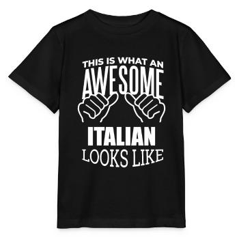 Italien, Italien, Italien - Stanley/Stella Kinder T-Shirt MINI CREATOR  - Schwarz - Vorne - Mikhail (115cm)