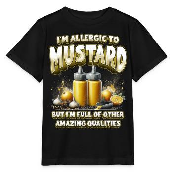 Allergie à la moutarde - T-shirt bio MINI CREATOR Stanley/Stella Enfant - noir - Devant - Mikhail (115cm)