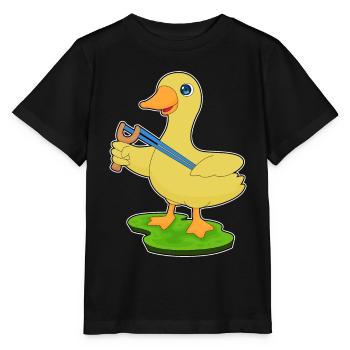 Duck Slingshot - Stanley/Stella MINI CREATOR Kids’ T-Shirt - black - Front - Mikhail (115cm)