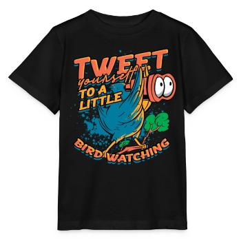 Ornithologue ornithologique - T-shirt bio MINI CREATOR Stanley/Stella Enfant - noir - Devant - Mikhail (115cm)
