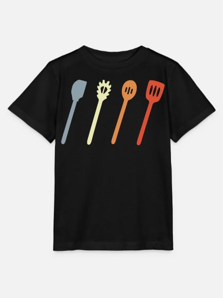 Kochlöffel Skizze - Stanley/Stella T-shirt MINI CREATOR til børn - sort