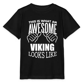 Wikinger, Wikinger, Wikinger, Wikinger - Stanley/Stella Kinder T-Shirt MINI CREATOR  - Schwarz - Vorne - Mikhail (115cm)