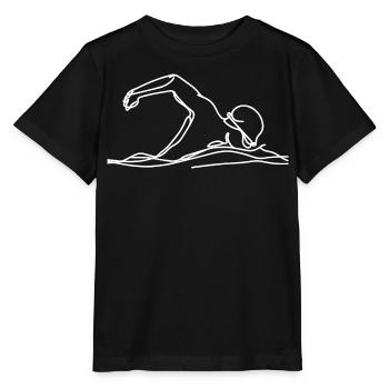Graphique de nageur de compétition - T-shirt bio MINI CREATOR Stanley/Stella Enfant - noir - Devant - Mikhail (115cm)