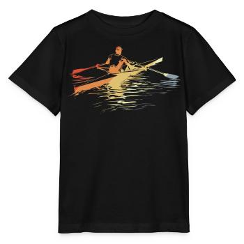 Rameur Look Vintage - T-shirt bio MINI CREATOR Stanley/Stella Enfant - noir - Devant - Mikhail (115cm)