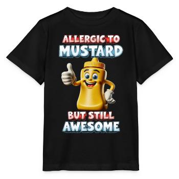 Allergie à la moutarde Allerigique à la moutarde - T-shirt bio MINI CREATOR Stanley/Stella Enfant - noir - Devant - Mikhail (115cm)