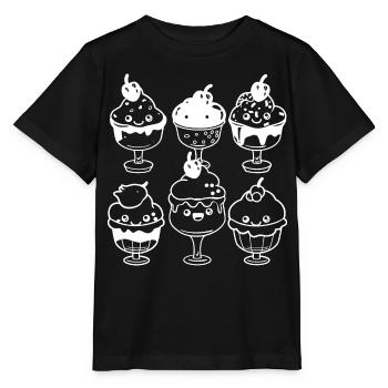 Ice Cream Cartoon Look - Stanley/Stella MINI CREATOR Kids’ T-Shirt - black - Front - Mikhail (115cm)