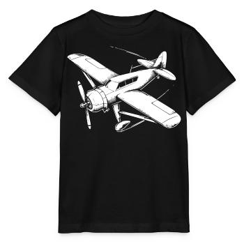Dessin de plan d’hélice - T-shirt bio MINI CREATOR Stanley/Stella Enfant - noir - Devant - Mikhail (115cm)