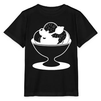 Dessin de coupe glacée - T-shirt bio MINI CREATOR Stanley/Stella Enfant - noir - Devant - Mikhail (115cm)