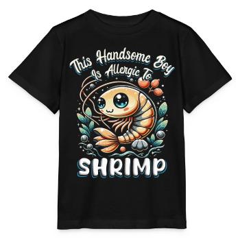Allergie aux crevettes Allergique aux crevettes - T-shirt bio MINI CREATOR Stanley/Stella Enfant - noir - Devant - Mikhail (115cm)