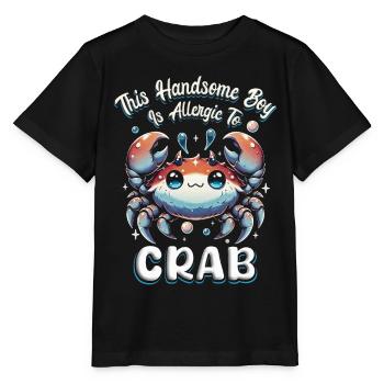 Allergie au cancer Allergique au crabe - T-shirt bio MINI CREATOR Stanley/Stella Enfant - noir - Devant - Mikhail (115cm)