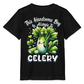 Allergie au céleri Allergique au céleri - T-shirt bio MINI CREATOR Stanley/Stella Enfant - noir - Devant - Mikhail (115cm)