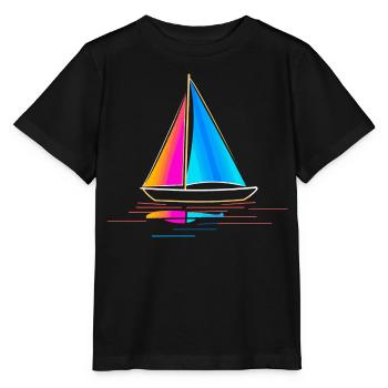 Vintage Sailboat Drawing - Stanley/Stella MINI CREATOR Kids’ T-Shirt - black - Front - Mikhail (115cm)