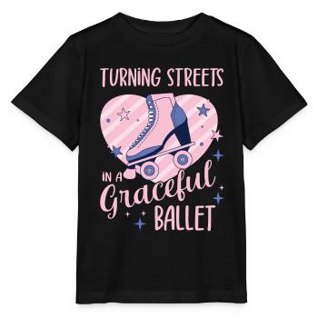 Rollerskater Party Streets Graceful Ballet Gift - Stanley/Stella Kinder T-Shirt MINI CREATOR  - Schwarz - Vorne - Mikhail (115cm)