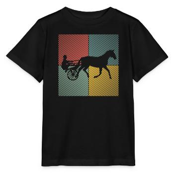 Trotting Horse, Trotting Racing, Equestrian Sports, Horses - Stanley/Stella MINI CREATOR Kids’ T-Shirt - black - Front - Mikhail (115cm)