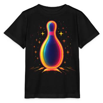 Retro Bowling Pin - Stanley/Stella MINI CREATOR Kids’ T-Shirt - black - Front - Mikhail (115cm)