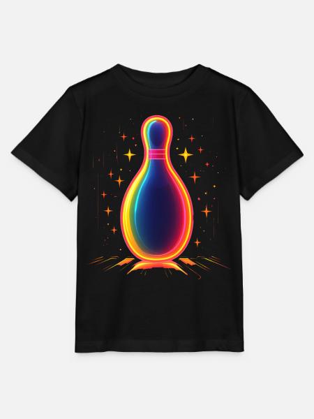 Retro Bowling Pin - Stanley/Stella Kinder T-Shirt MINI CREATOR  - Schwarz
