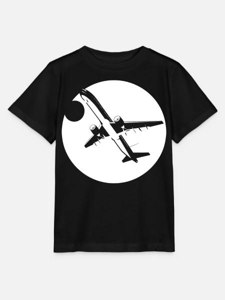 Flieger Zeichnung - Stanley/Stella Kinder T-Shirt MINI CREATOR - Schwarz