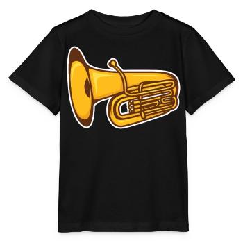 Croquis de tuba - T-shirt bio MINI CREATOR Stanley/Stella Enfant - noir - Devant - Mikhail (115cm)