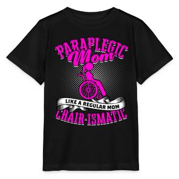 Wheelchair user Wheelchair user Mother - Stanley/Stella MINI CREATOR Kids’ T-Shirt - black - Front - Mikhail (115cm)