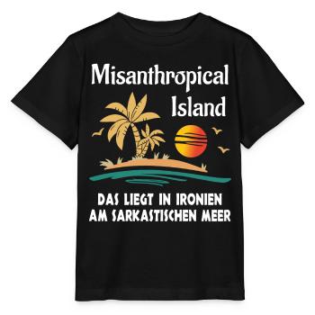 Misanthropical Island Sommer Urlaub Mallorca Fun - Stanley/Stella Kinder T-Shirt MINI CREATOR  - Schwarz - Vorne - Mikhail (115cm)