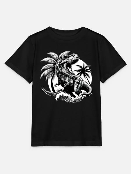 Brüllender T-Rex Dinosaurier Geschenk - Stanley/Stella Kinder T-Shirt MINI CREATOR - Schwarz