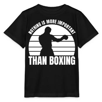 Nothing is as important as boxing - Stanley/Stella MINI CREATOR Kids’ T-Shirt - black - Front - Mikhail (115cm)