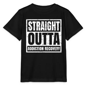 Addicted Straight Outta Addiction Recovery - Stanley/Stella MINI CREATOR Kids’ T-Shirt - black - Front - Mikhail (115cm)