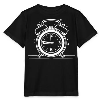 Alarm Clock Sketch - Stanley/Stella MINI CREATOR Kids’ T-Shirt - black - Front - Mikhail (115cm)
