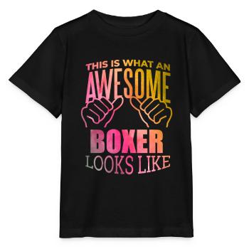 Boxen Boxen Boxen - Stanley/Stella Kinder T-Shirt MINI CREATOR  - Schwarz - Vorne - Mikhail (115cm)