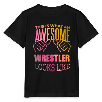 Wrestling Wrestling Wrestling - Stanley/Stella MINI CREATOR Kids’ T-Shirt - black - Front - Mikhail (115cm)