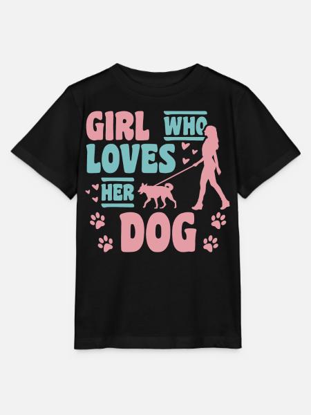 Hundeliebhaberin - Stanley/Stella Kinder T-Shirt MINI CREATOR - Schwarz