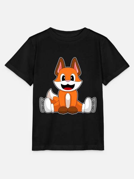 Fuchs Eislaufen Schlittschuhe - Stanley/Stella Kinder T-Shirt MINI CREATOR - Schwarz