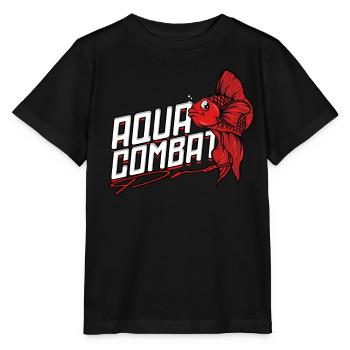 Poisson Betta Siamois Poisson Betta Aqua Combat - T-shirt bio MINI CREATOR Stanley/Stella Enfant - noir - Devant - Mikhail (115cm)