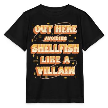 Allergie aux fruits de mer ici : éviter les crustacés - T-shirt bio MINI CREATOR Stanley/Stella Enfant - noir - Devant - Mikhail (115cm)